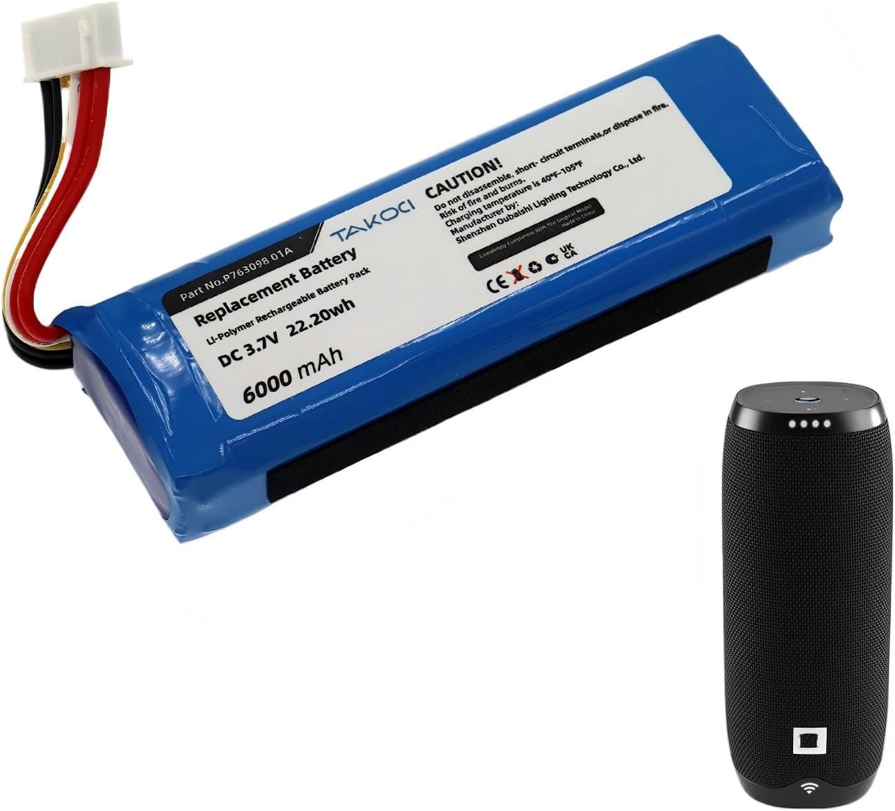 Replacement Battery for Link 20,Fit Part No. P763098 01A 6000mAh