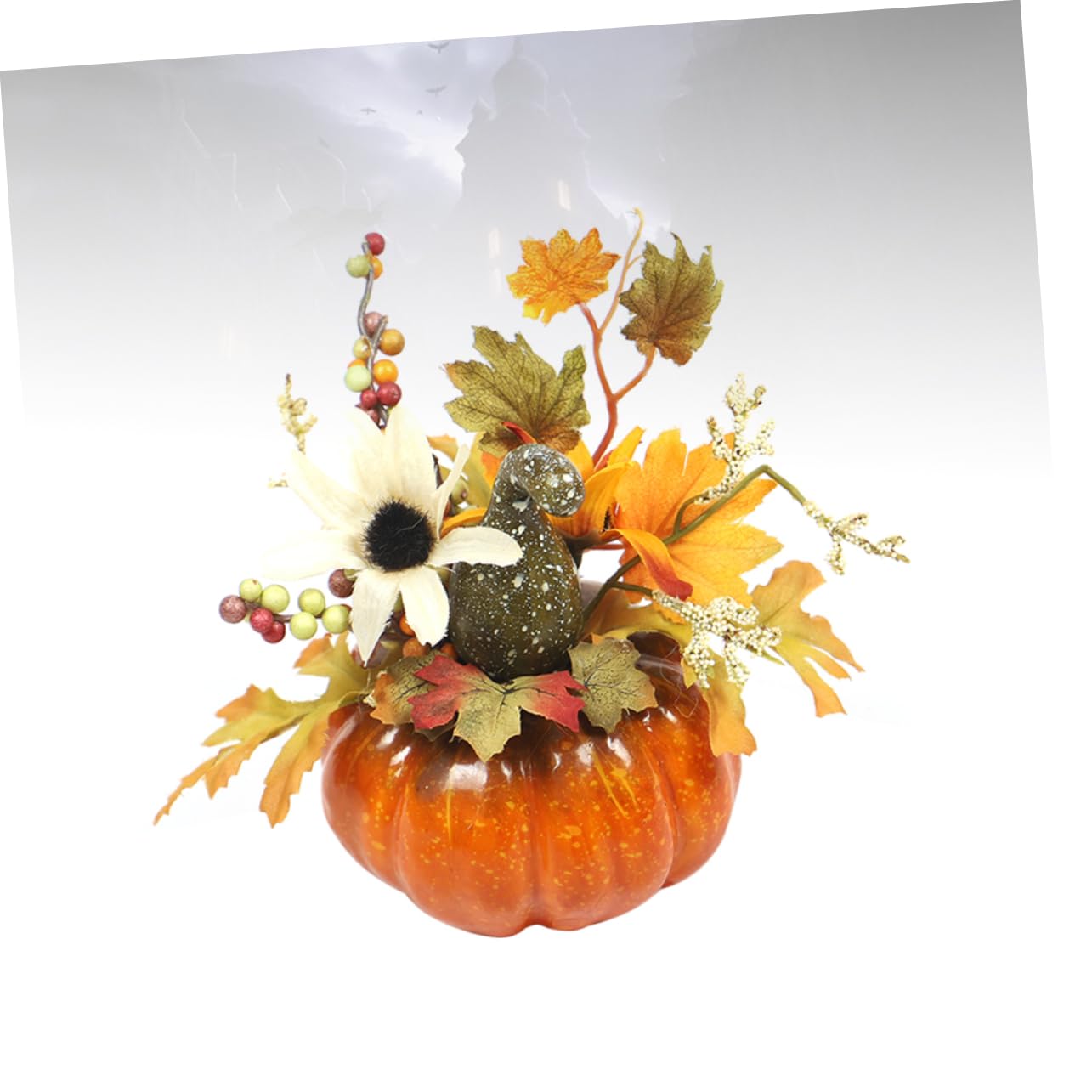 OUNONA 5 STK künstliche Pflanzen im freien Thanksgiving-Tische Mittelstücke Halloween Dekoration Halloween-Dekoration Wohnkultur Pflanzendekor Kürbis-Ahornblatt- Kürbisse
