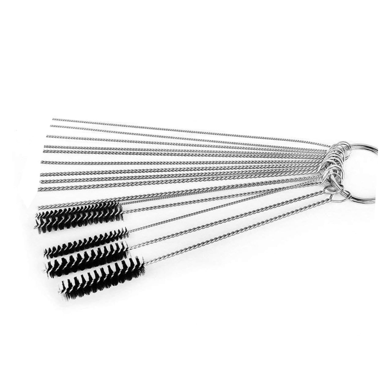 MAGICLULU 15 Pezzi Set di Strumenti per Pulizia Carburatore Moto Aghi in Nylon e Acciaio Inox, Alta Flessibilità per Rimuovere Ostruzioni e Pulire Spray e Cappucci Aria