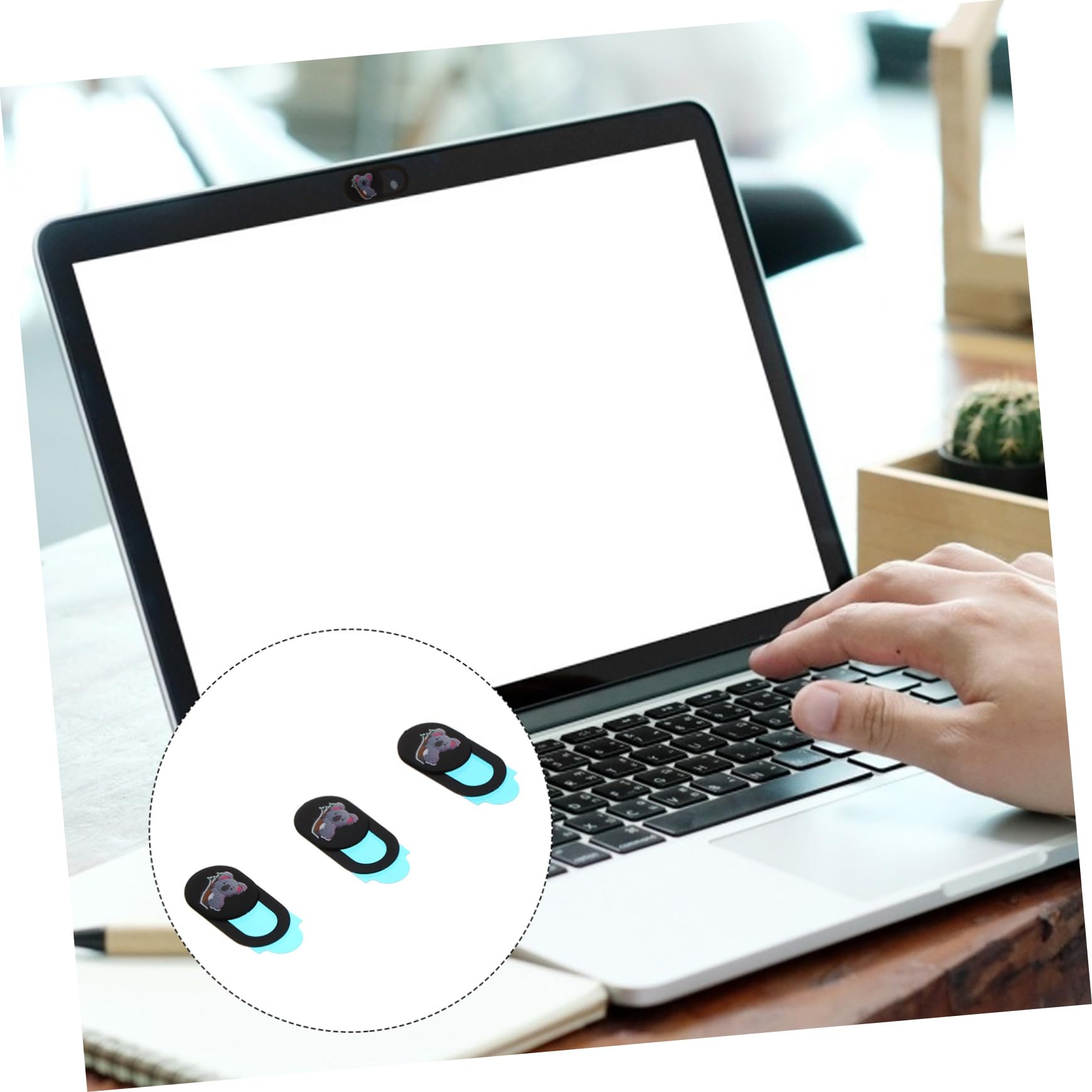 SHINEOFI 3 Pièces Cache Webcam Slide Couverture de Caméra de Protection pour Ordinateur Portable et Installation Facile Design Élégant et Pratique Espionnage et Durable