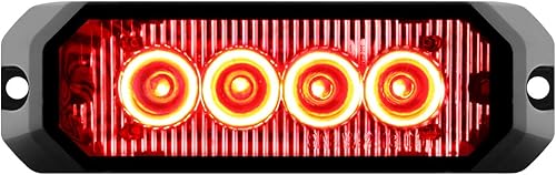 Miniatura 10 de GG Grand General 81809 Luz estroboscópica LED blanca y ámbartransparente (4 pulgadas rectangular ámbar y blanco 4, 14 modos, 9  36 V)