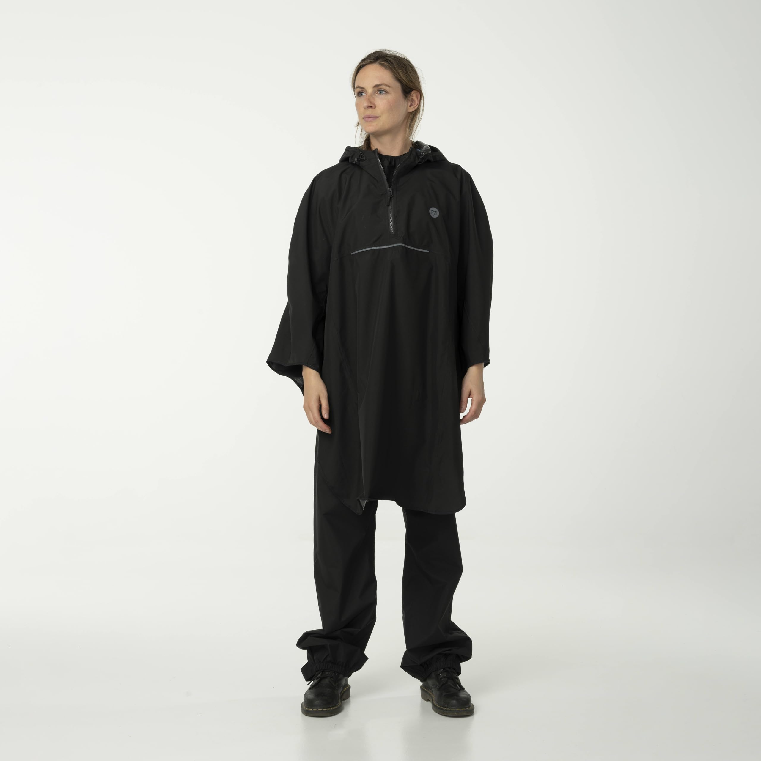 AGU Essential Grant Poncho de pluie, cape de pluie, pour vélo pour homme et femme, imperméable et coupe-vent, réfléchissant, 100 % polyester recyclé, unisexe, taille unique