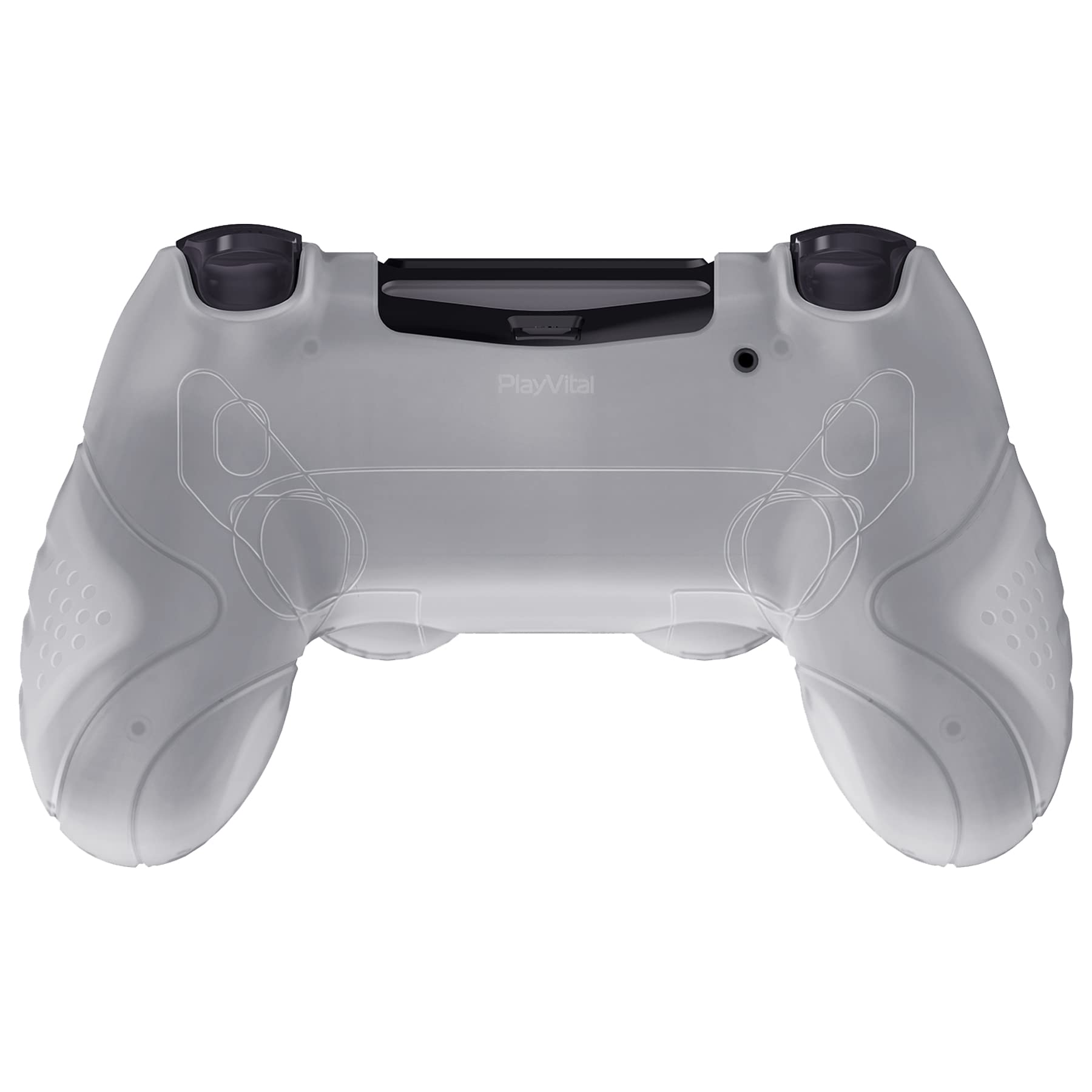 playvital Guardian Edition Glow in Dark - Green Ergonomic Soft Anti-Slip Controller Silicone Case Cover for ps4, Rubber Protector Skin with Joystick Caps for ps4 Slim/Pro Controller — view 9