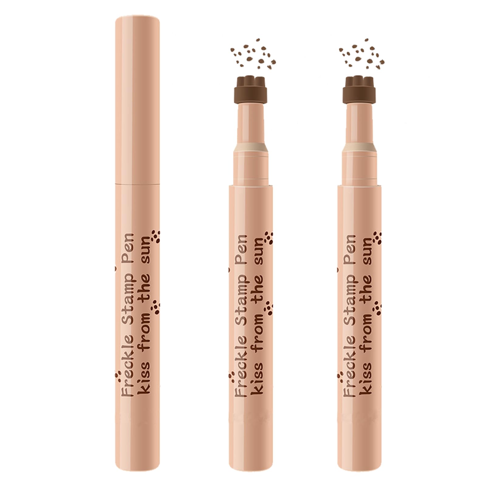 Due Penna per Lentiggini, Freckle pen Lunga Durata Impermeabile, per Un Look Naturale, a Lunga Tenuta e Waterproof, Perfetto per Il Look Quotidiano e per Le Occasioni Speciali
