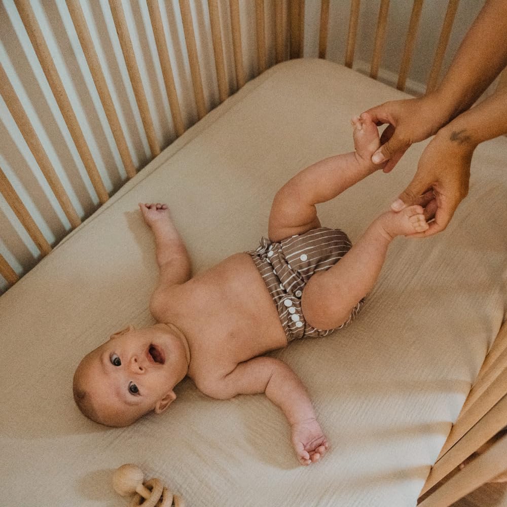 Nora's Nursery Cloth Diapers 7 Pack with 7 Inserts & 1 Wet Bag - Waterproof Cover, Washable, Reusable & One Size Adjustable Pocket Diapers for Newborns and Toddlers - Cali Coastal - Image 8