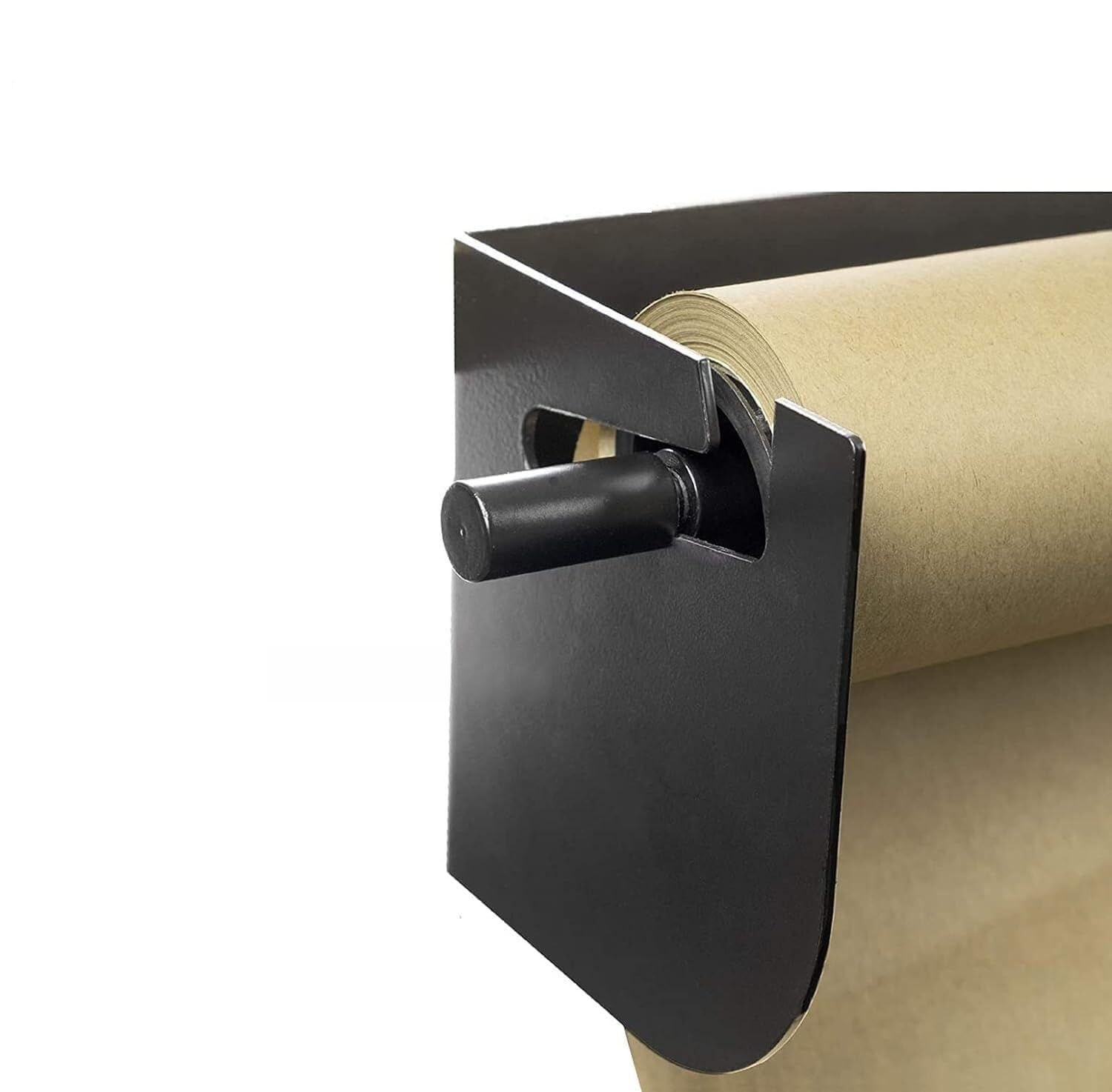 Distributeur de rouleaux de papier kraft mural noir et blanc 97 cm / 38.1in pour une suspension facile et une utilisation pratique