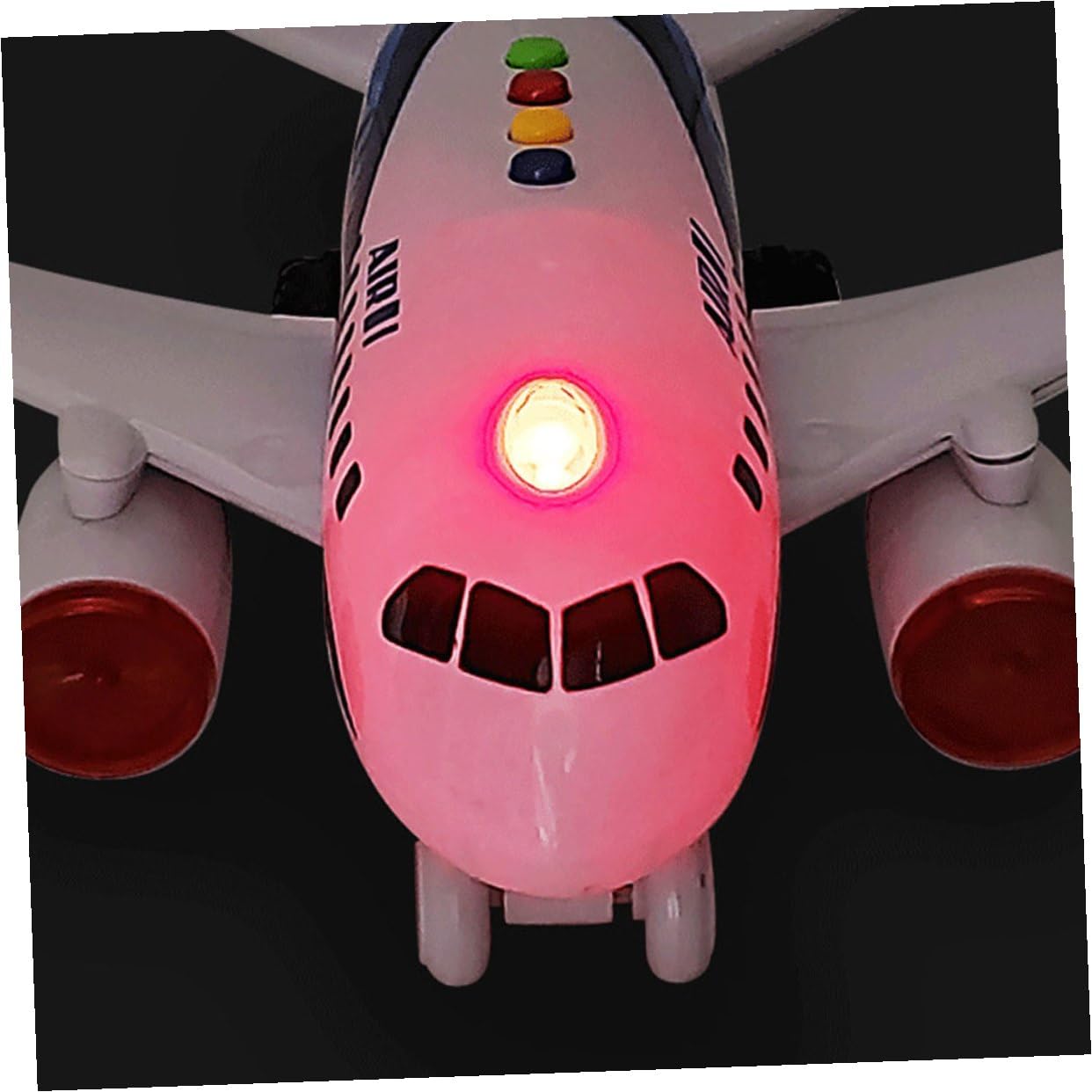 Avión de Juguete Inercial para Pequeños, Modelo Compacto y Ligero, Juguete Educativo Temprano Luces Brillantes, sin Batería, Adecuado para Bebés y Desarrollo Motriz