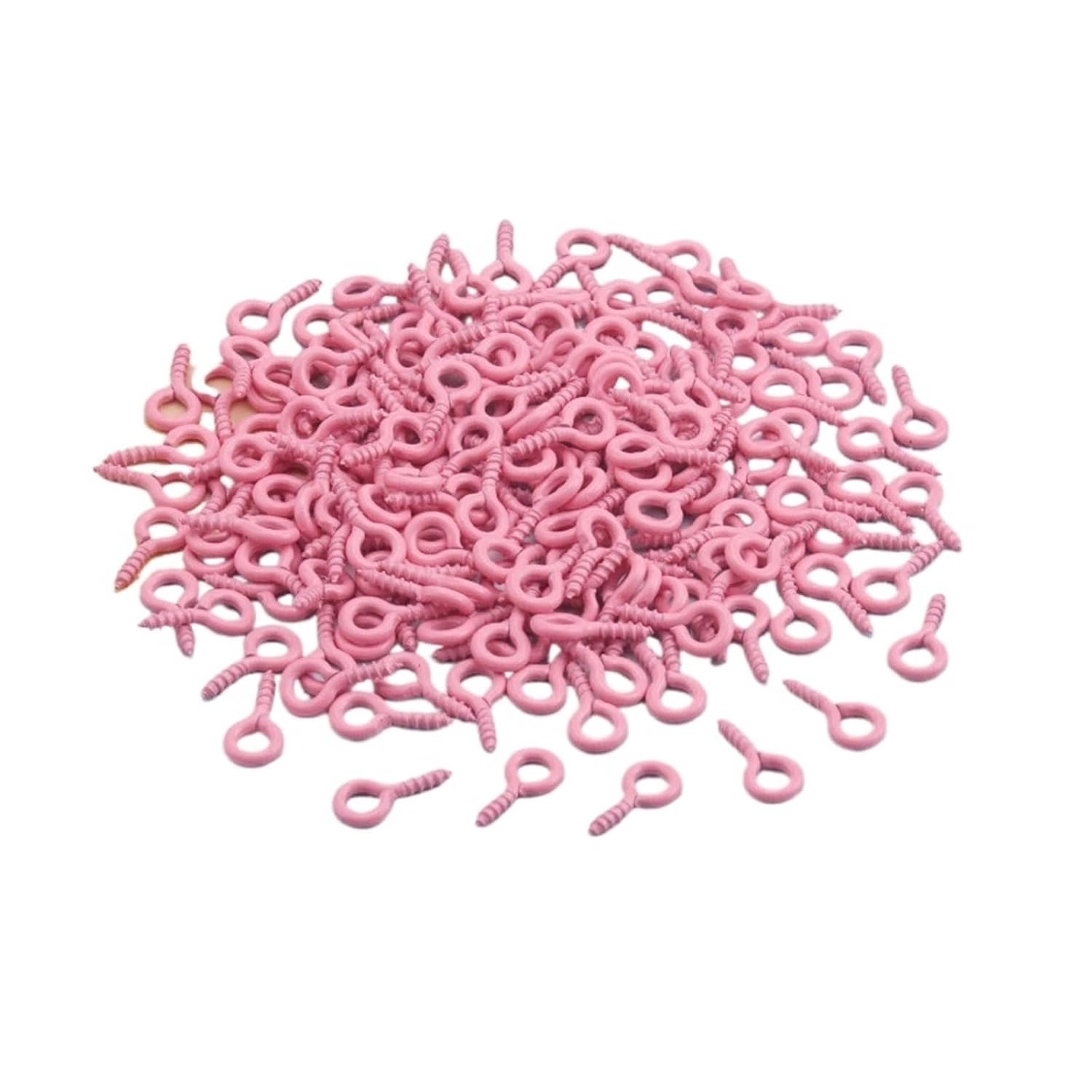 50-300Pcs Small Mini Eye Pins Eyepins Hooks Eyelets Screw Threaded 10 Colors Fastener Nail for DIY Jewelry Making Findings (Color : P, Size : 4X8mm 200PCS-LOT)