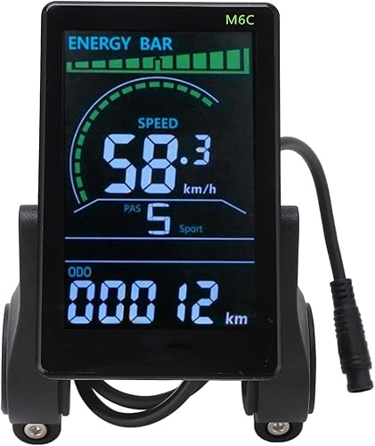 Pantalla LCD de bicicleta eléctrica para computadora de bicicleta, velocímetro, 24 V, 36 V, 48 V, 60 V, impermeable, M6C, ABS, pantalla de disponible en Yaxa Costa Rica