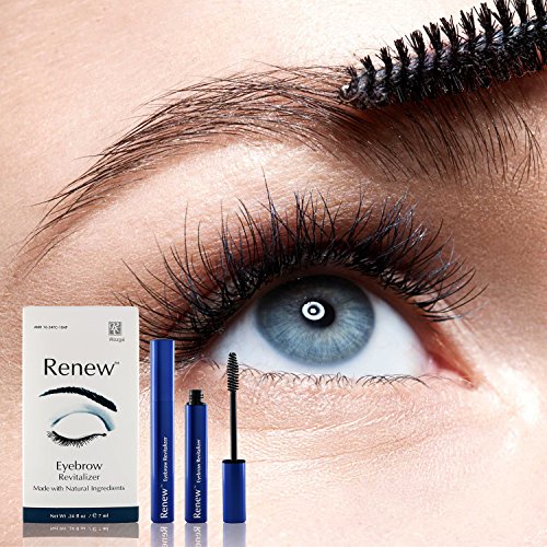 Renew Eyebrow Revitalizer Eyebrow Growth Gel - All Natural Formula Promotes Natural Hair Growth for Luxuriant Eyebrows - Gently Cleanses and Removes Dead Skin Cells for Healthy Vibrant Hair Follicles