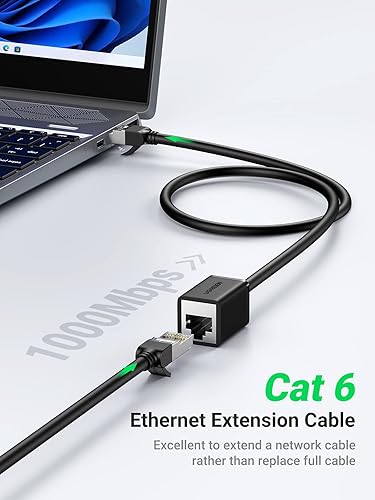 Miniatura 2 de UGREEN Cable de extensión Ethernet Cat6 LAN Cable extensor Cat 6 RJ45 Cable de conexión de red macho a hembra para enrutador módem Smart TV PC
