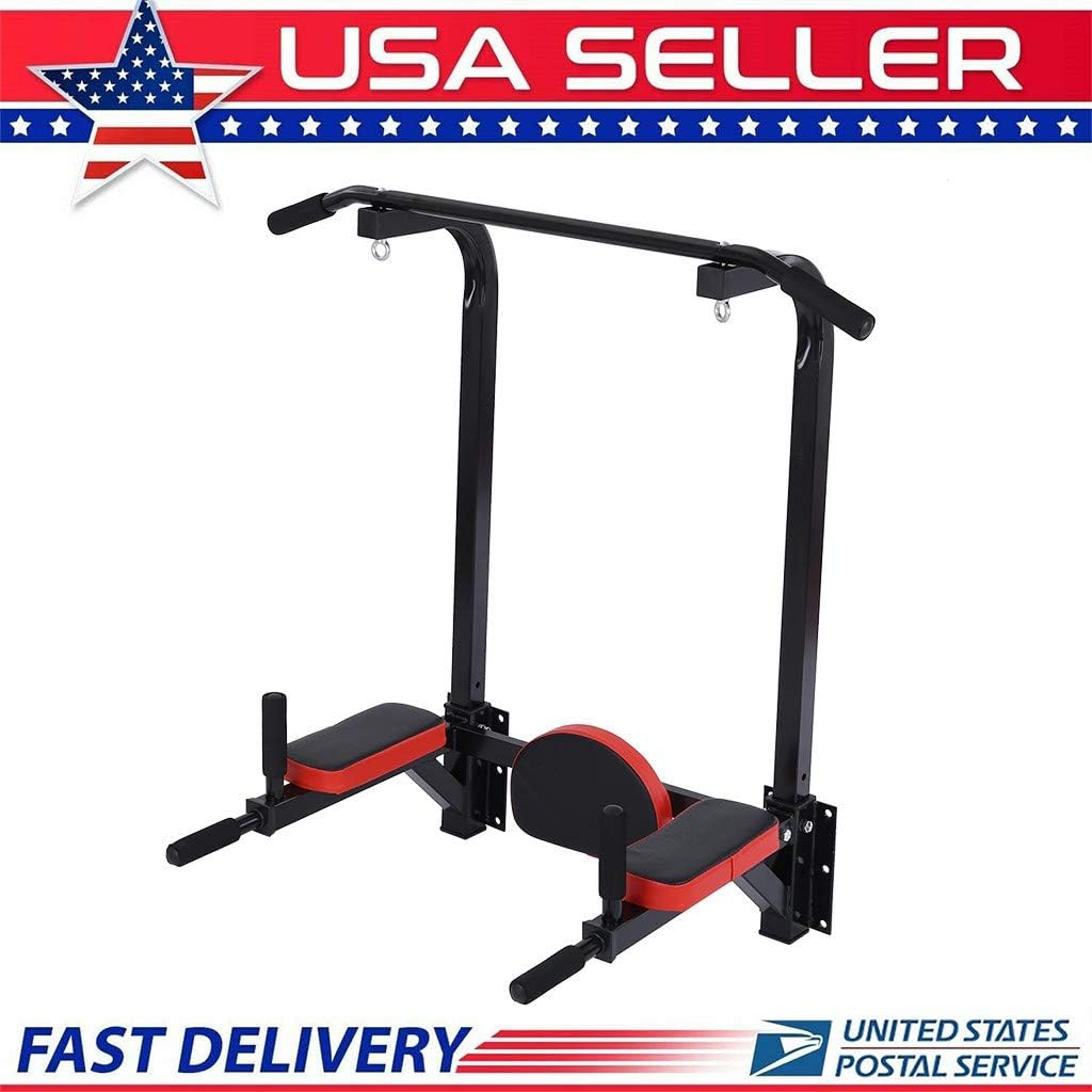 WEUIE Multifunctional Wall-Mounted Pull-Up Bar and Dip Station, Wall-Mounted Chin Up Bar Suitable for Home Fitness, Supports 265LBS : Sports & Outdoors