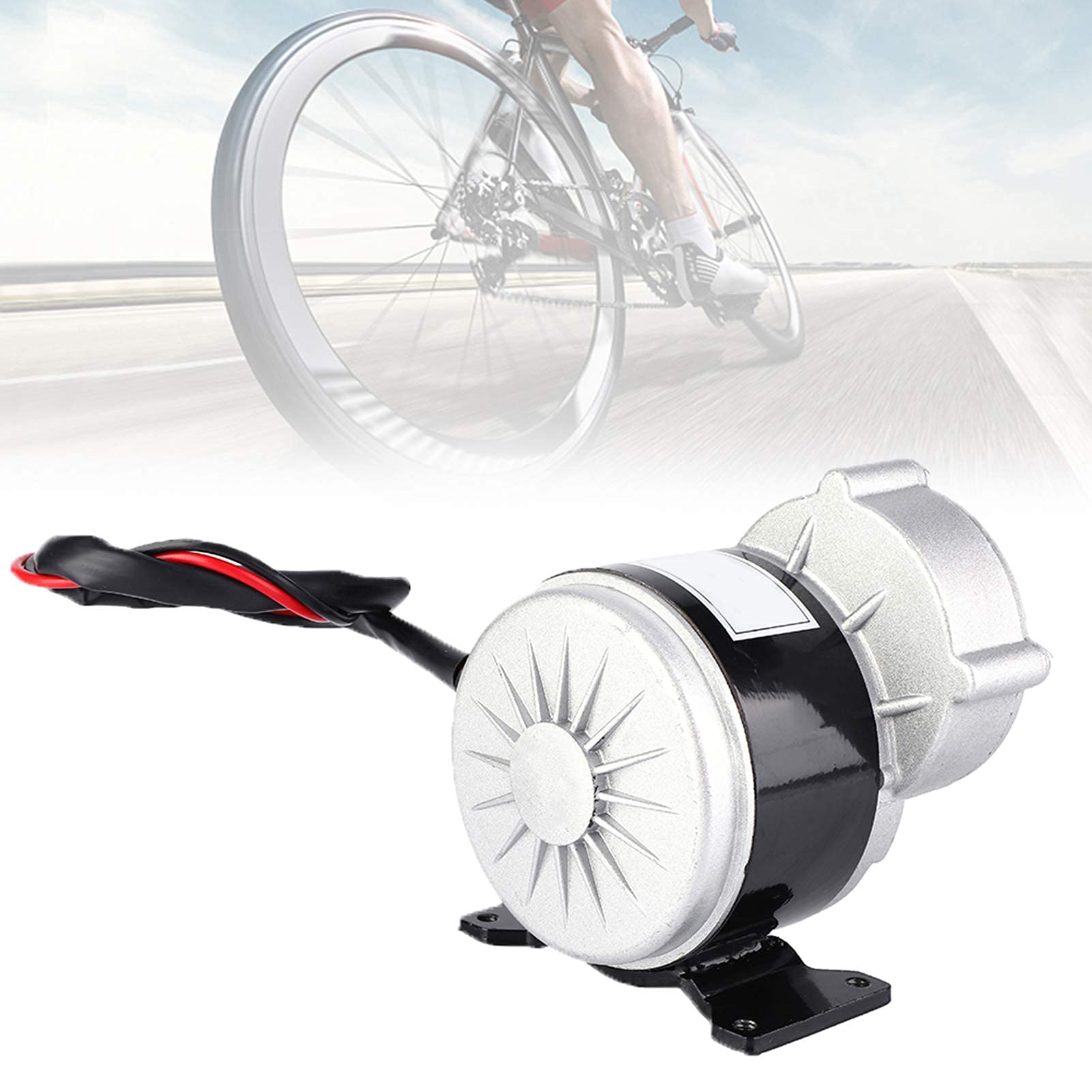 Elektrischer Bürstenmotor mit Metallgetriebe, 24V 250W Getriebemotor, Untersetzungsmotor zur Umbauteile für Fahrradbegeisterte und Fahrradliebhaber