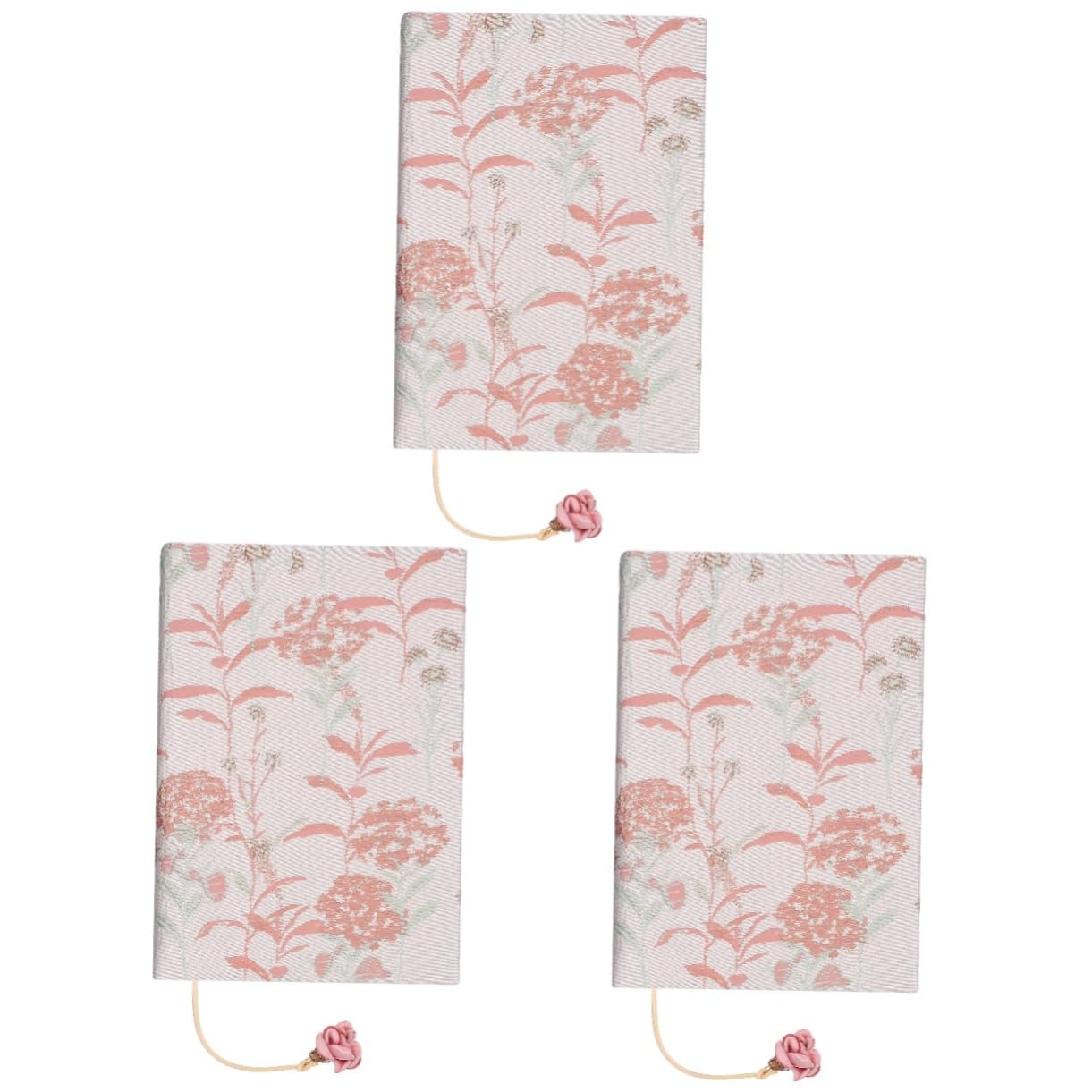 HOMSFOU 3 Piezas Tela Libros Decorativa Práctico de Libro de Floral Cubierta para Cuadernos Protección contra Arañazos y Suciedad