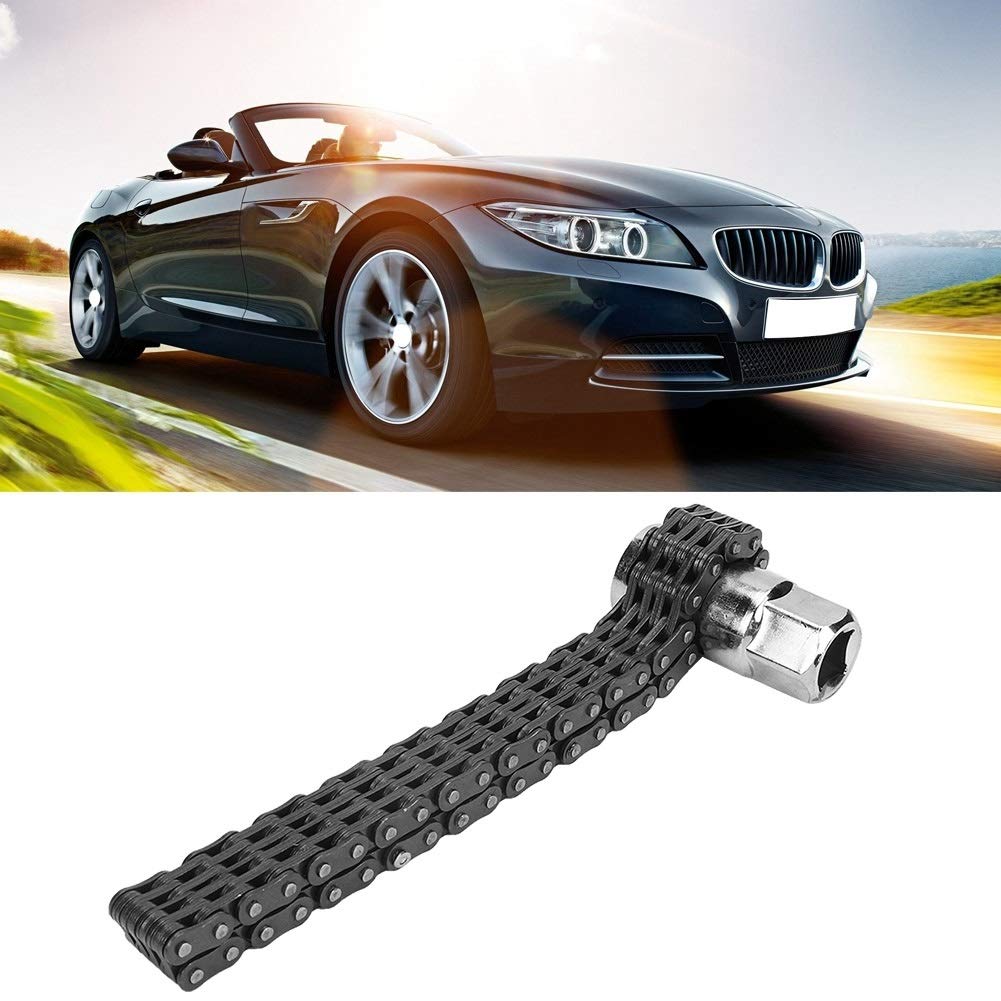 KSTE 14cm Heavy Duty Cadena Tipo de aceite Desmontaje llave for filtros de herramientas de reparación de auto universal del coche