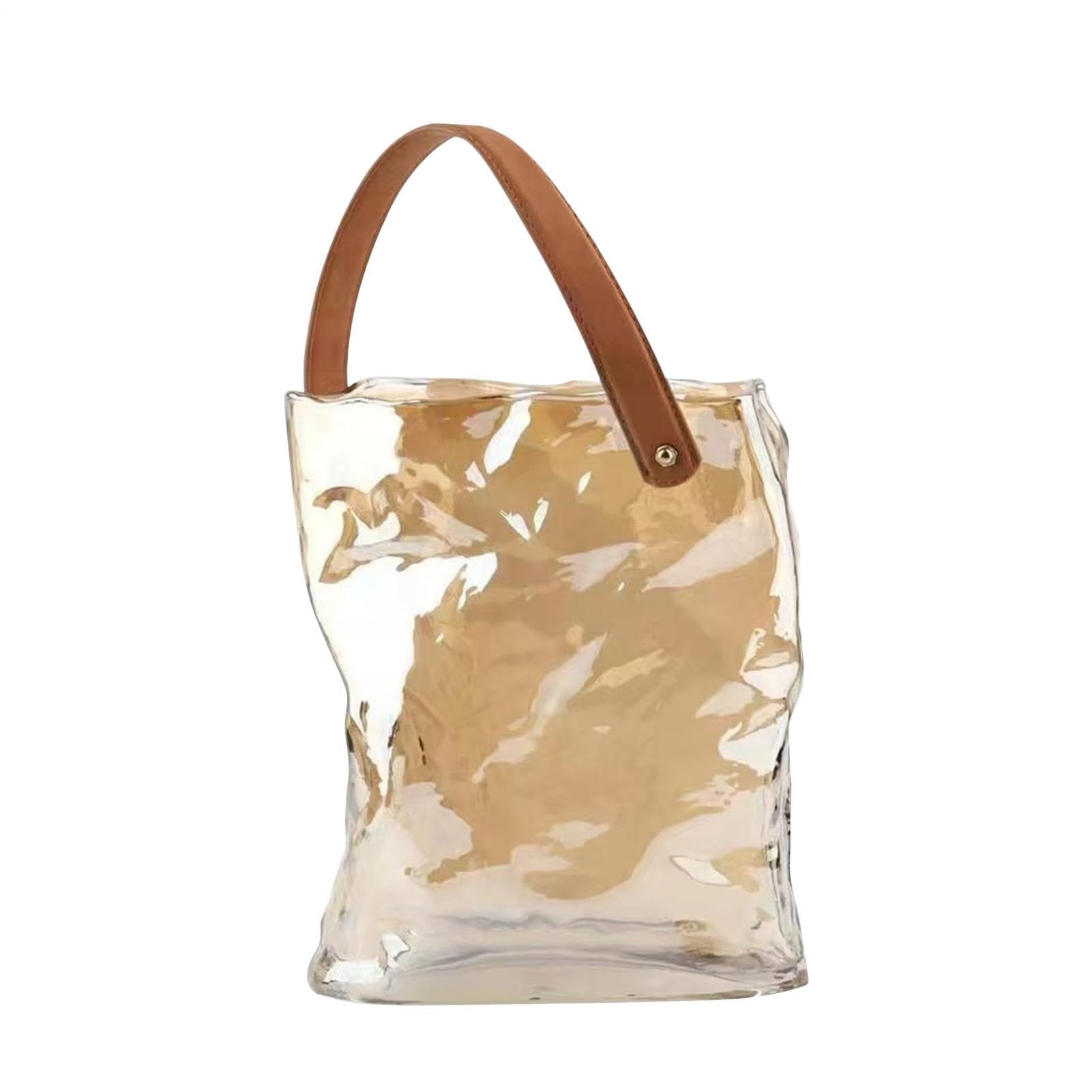 Taschenvase Ästhetische moderne dekorative Wohnraumdeko | Dekorative Glasvasen für Blumen für Wohndeko Schlafzimmer Wohnzimmer Büro Landhausstil Geburtstag Einweihung Hochzeit Party