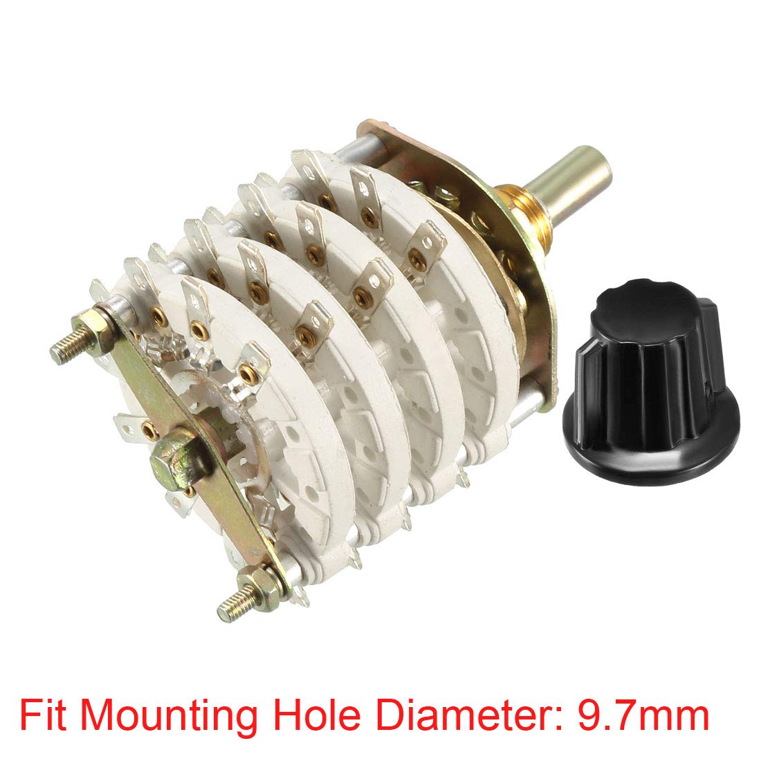 uxcell 4P8T 4 Pole 8 Position 4 Deck Band Channel Rotary Switch
