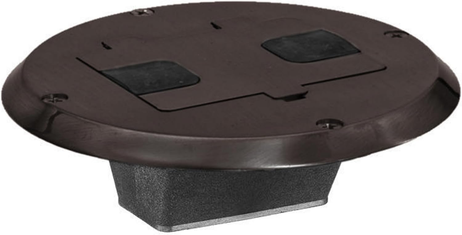 Bryant Electric RF506BK Residential Floor Box Cover, Flange & Hinged Door Cover Assembly, Aluminum, Paint, Black