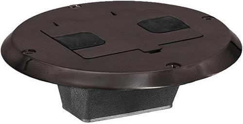 Cubierta de caja de piso residencial, brida y conjunto de cubierta de puerta con bisagras, para uso con Bryant RF500, aluminio, pintura marrón