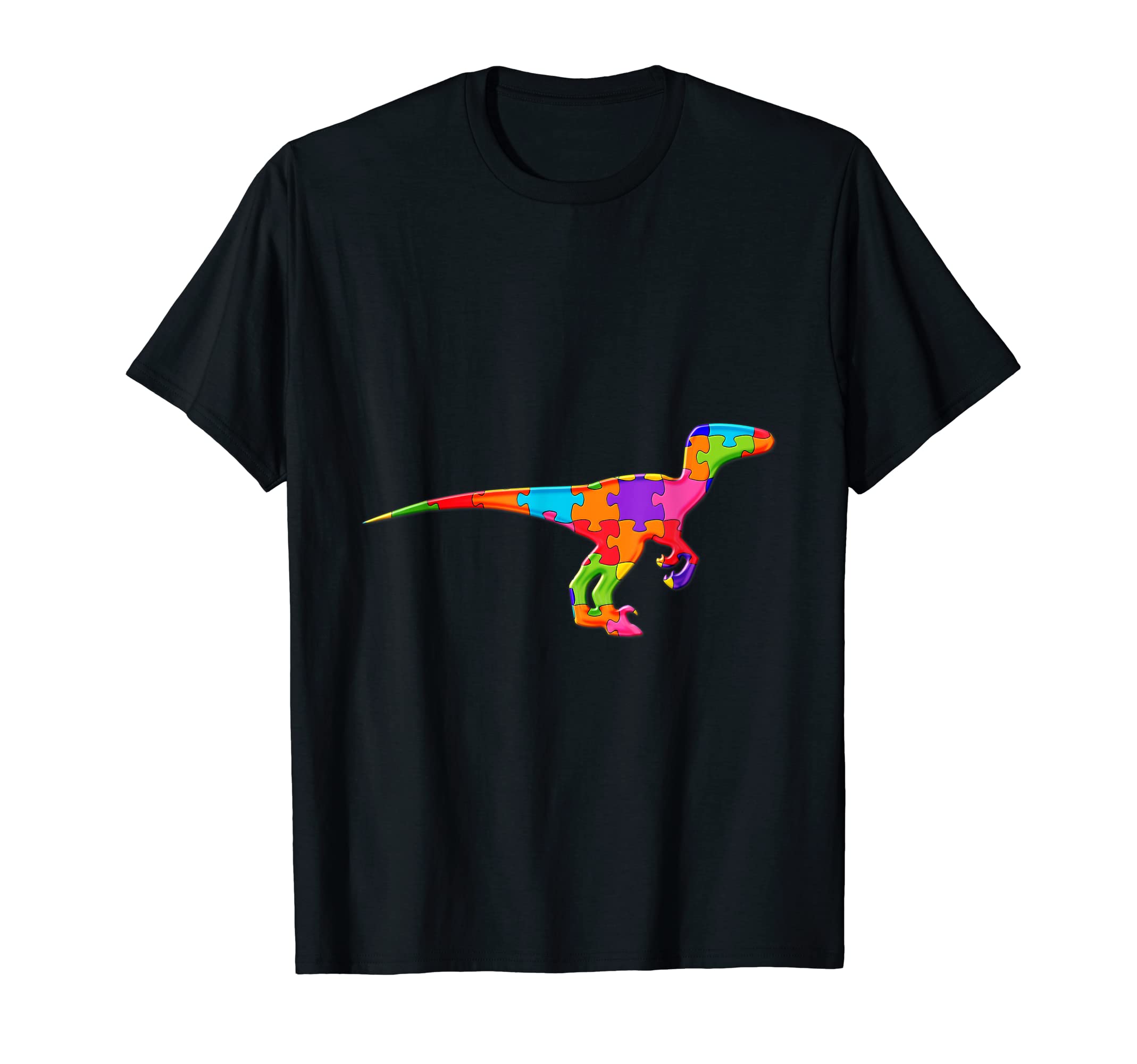 Dinosaur T rex Dino Jigsaw Autism Puzzle T-Shirt
