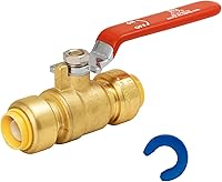 Vista 21 de Válvula de Bola de Cierre de 1 Pulgada, Válvula de Bola de 1 Pulgada SUNGATOR, Accesorios de Conexión a Presión para Cierre de Agua con Manija Azul