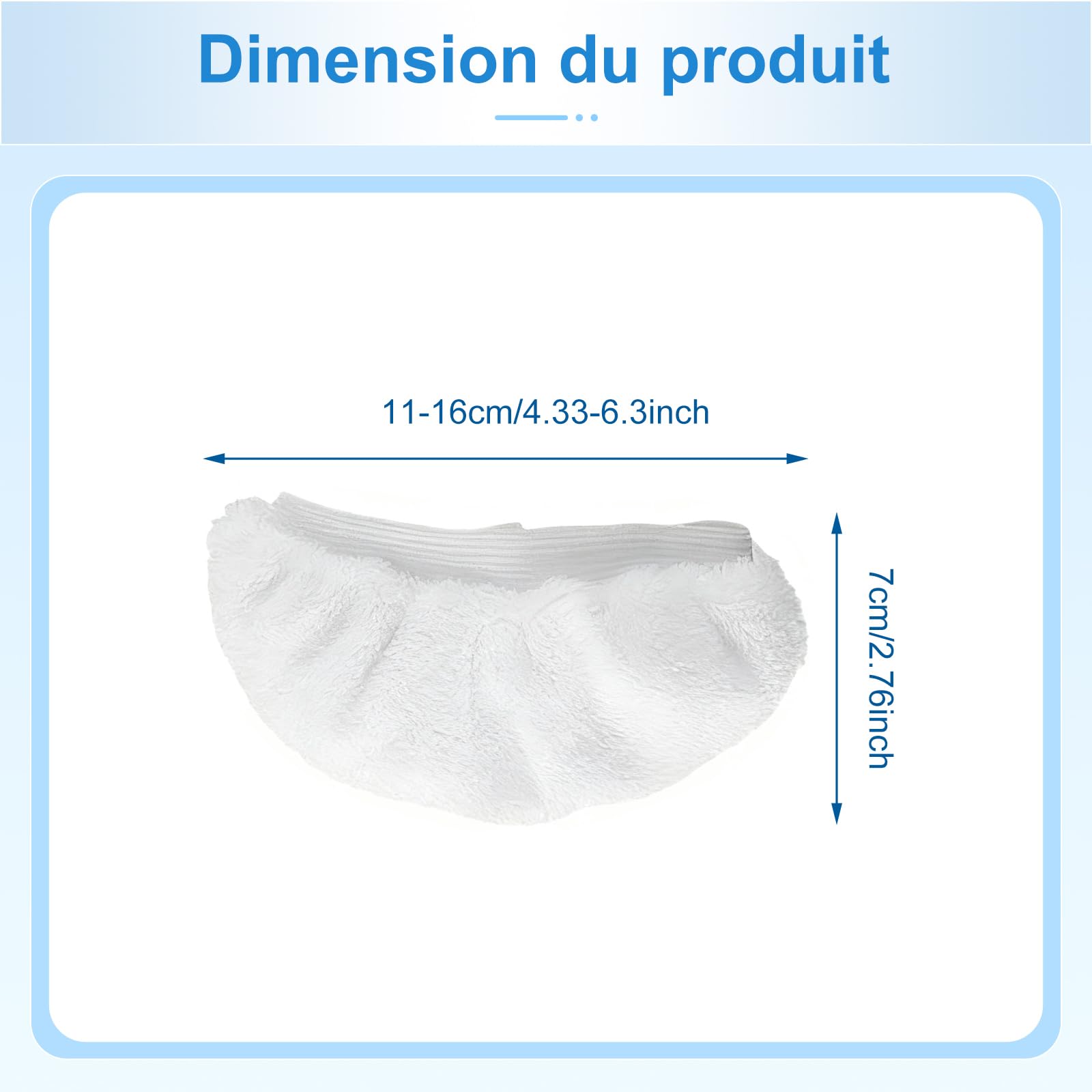 10 Pièces Accessoires Nettoyeur Vapeur, Pads de Nettoyage Vapeur Universels, Buses de Nettoyeur Vapeur Lavables, Chiffons en Microfibre pour la Plupart des Nettoyeurs Vapeur Manuels