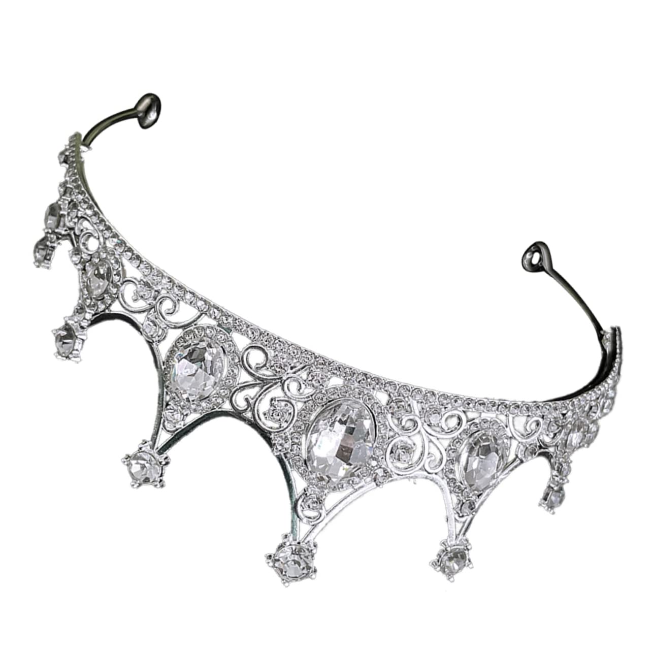 Beatifufu diadema de guirnalda de flores tiara nupcial de la boda princesa reina margarita tocados de novia tiaras de novia tiaras para niñas joyas para el cabello Aleación de zinc