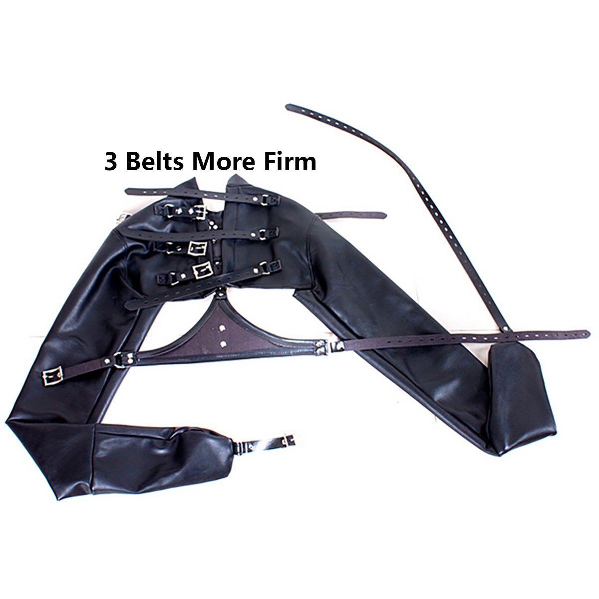 Black Leather Exposed Nipples Bra,Arm Restraints Sleeve,Adult Slave Training Dog Collars,for Couples BDSM Sexual Life (Pulling Rope & Padlock 7 Pieces)