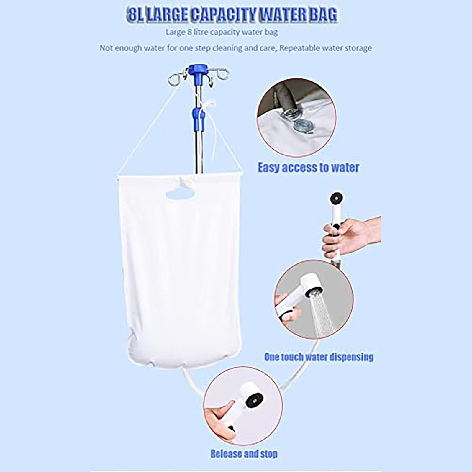Set di vasche da doccia gonfiabili mediche con pompa elettrica, vasca da bagno portatile da comodino, per anziani, persone non autosufficienti, pazienti allettati, disabili, per fare il bagno a letto