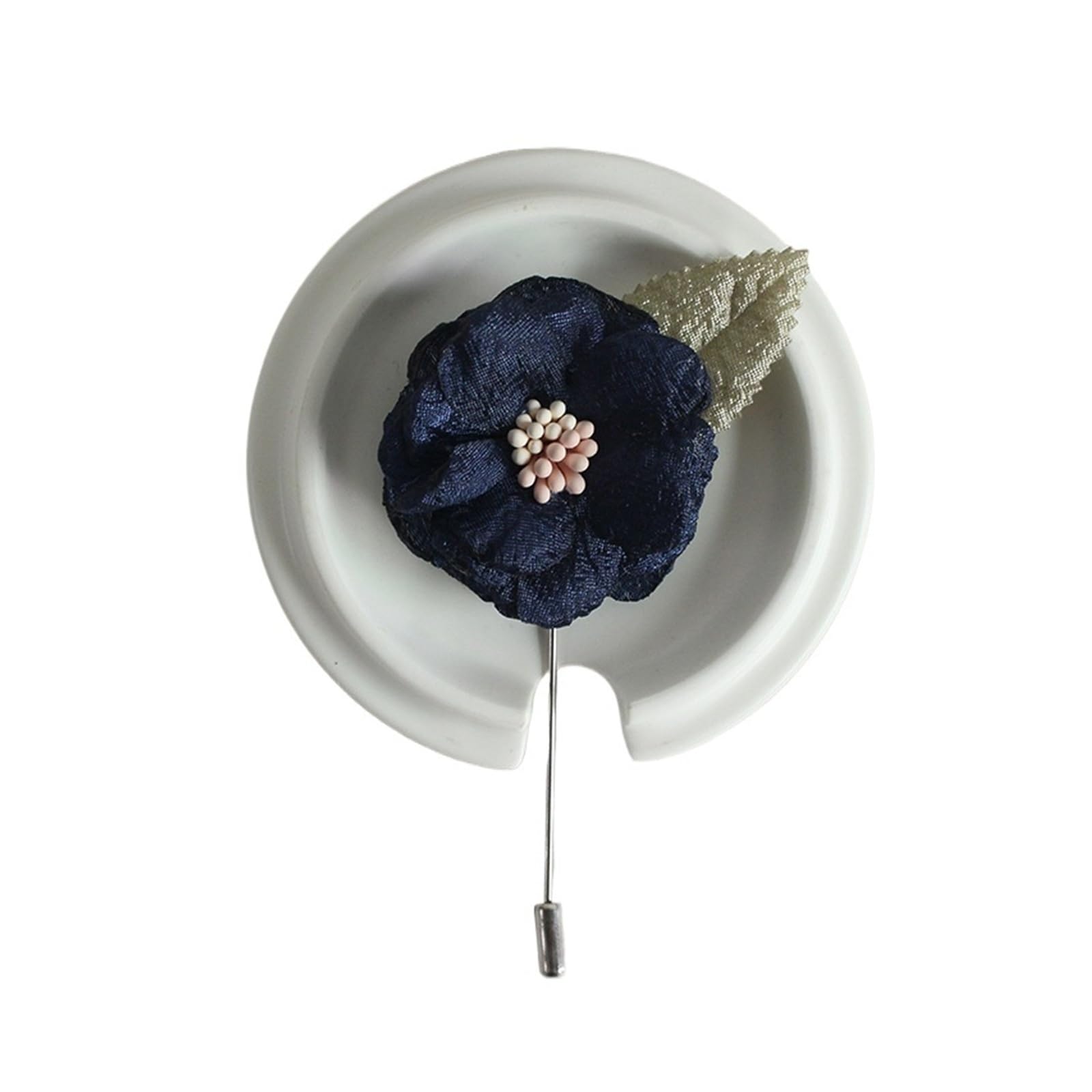 MQFBNNP Wedding boutonniere Men's Suit Brooch Wedding Corsage Prom Boutonniere(Blue)