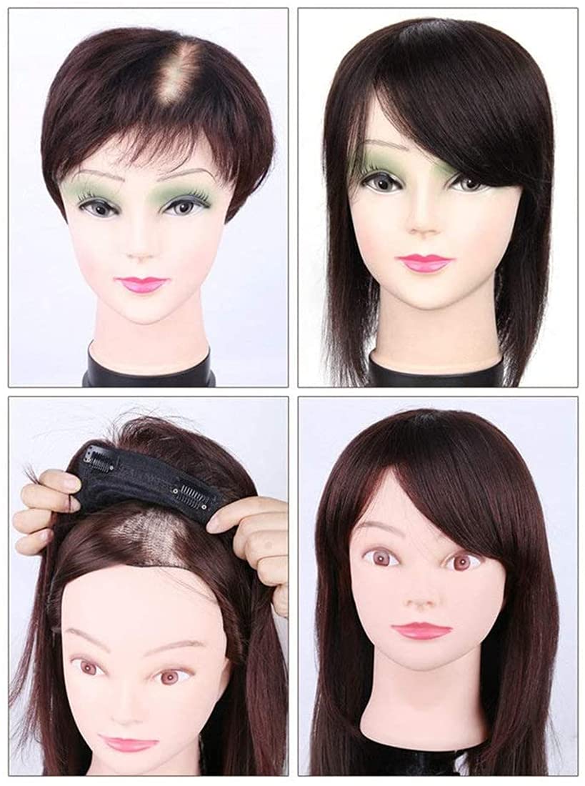 Real Human Hair Topper with Clip-In Bangs for Thinning Crown 12 Inch tv.jpg main image 4