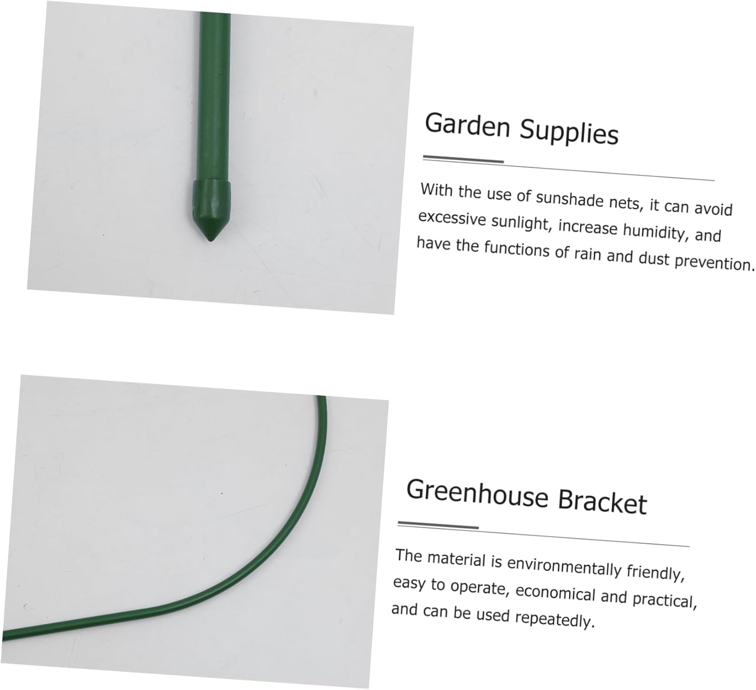 10pcs Greenhouse Hoops Garden Raised Bed Support Frame Plant Cover Support Arch-Shape for Garden Tunnel