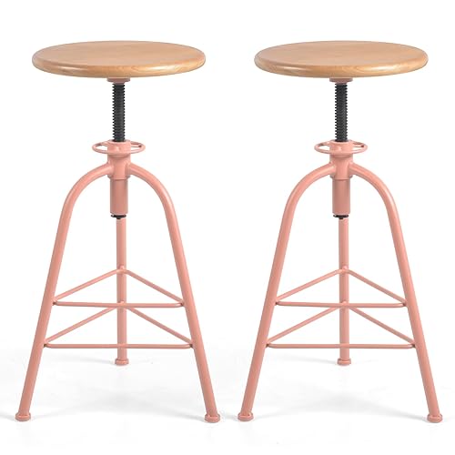 Diwhy Modern Pink Color Industrial Design Metal Adjustable Height Bar