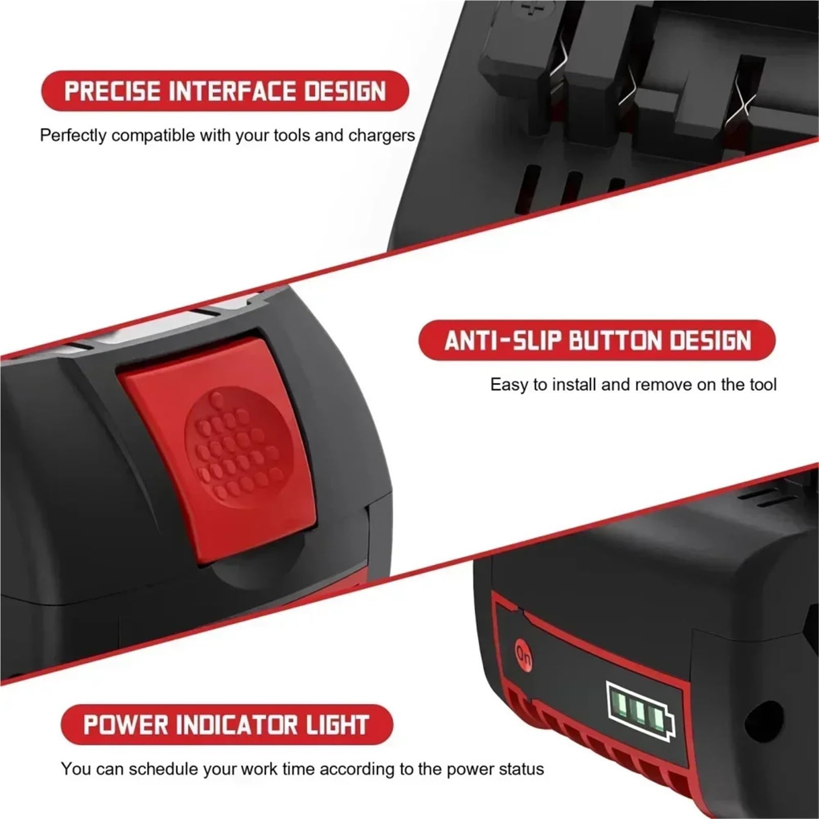 Batería de iones litio 18 V y 12 Ah, compatible con herramientas eléctricas Bosch, for BAT609, BAT618 BAT619G(4PCS)