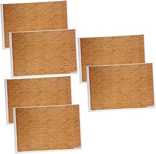 Toyvian 6 Pçs Chão De Casa De Bonecas Acessórios De Casa Minúscula Casa Em Miniatura Papel De Piso Móveis Adesivo De Chão Faça Você Papel De Parede De Casa De Bonecas Papel De