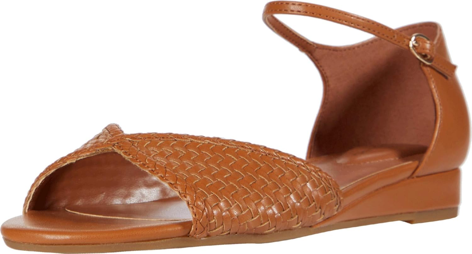 Bandolino Women's Kendric Wedge Sandal, Luggage, 9