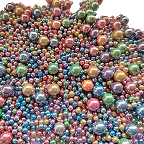 Image of Edible Light Colorful Sugar Pearls Candy Sprinkles 120G / 4.23Ounce Baking Cake Sprinkles Cupcake and Cake Topper Cookie Decorations Wedding Party Valentines Halloween Christmas Supplies