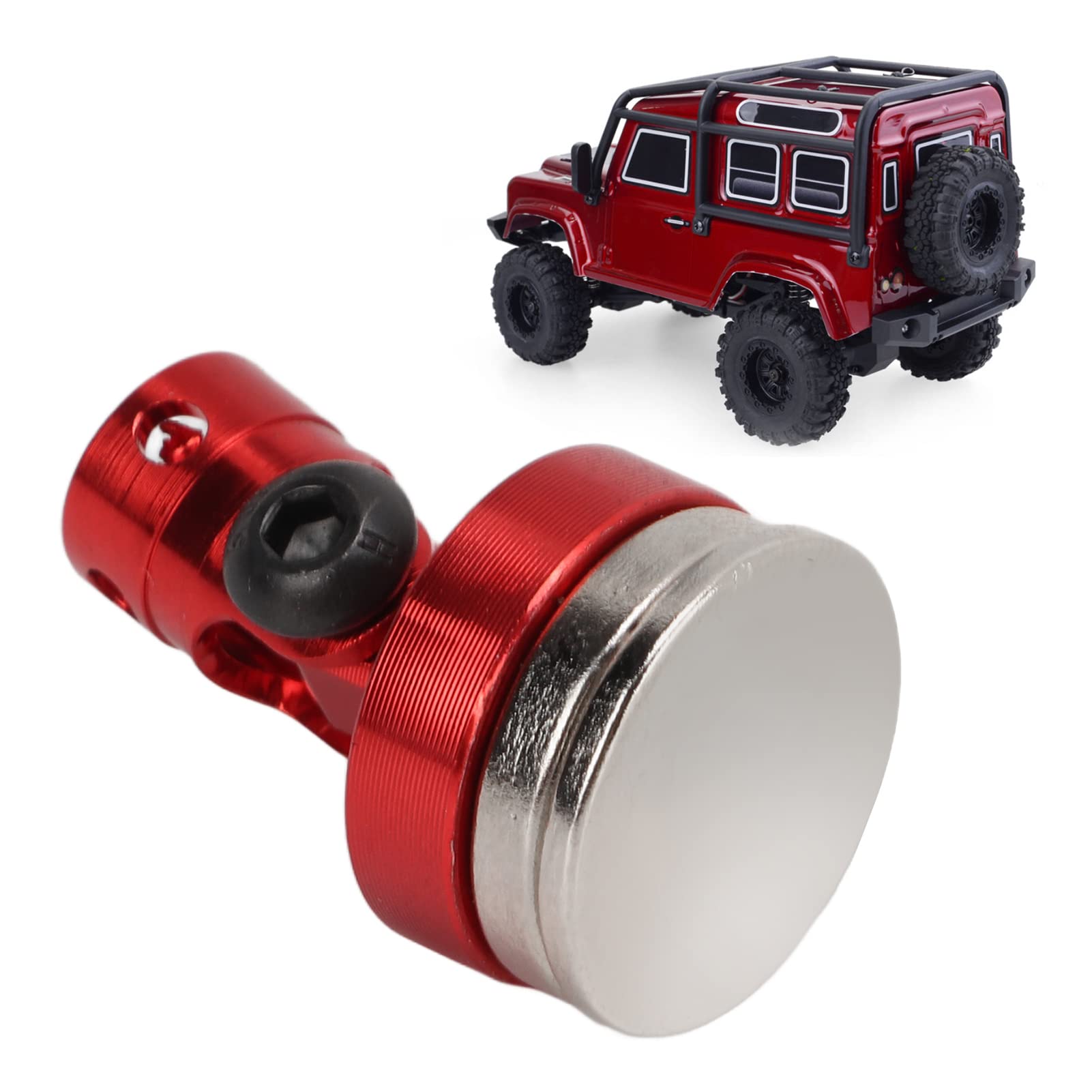 4 Pièces RC Magnétique, Support pour Véhicule télécommandé 1 8 1 10, Poteau de Carrosserie R C (rouge
