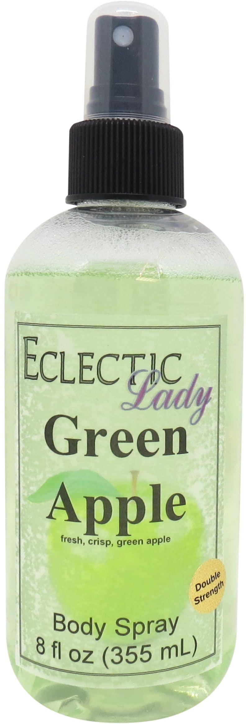 Eclectic Lady Green Apple Body Spray, Double Strength, 8 ounces, Body Mist for Women with Clean, Light & Gentle Fragrance, Cologne with Soft, Subtle Aroma For Daily Use