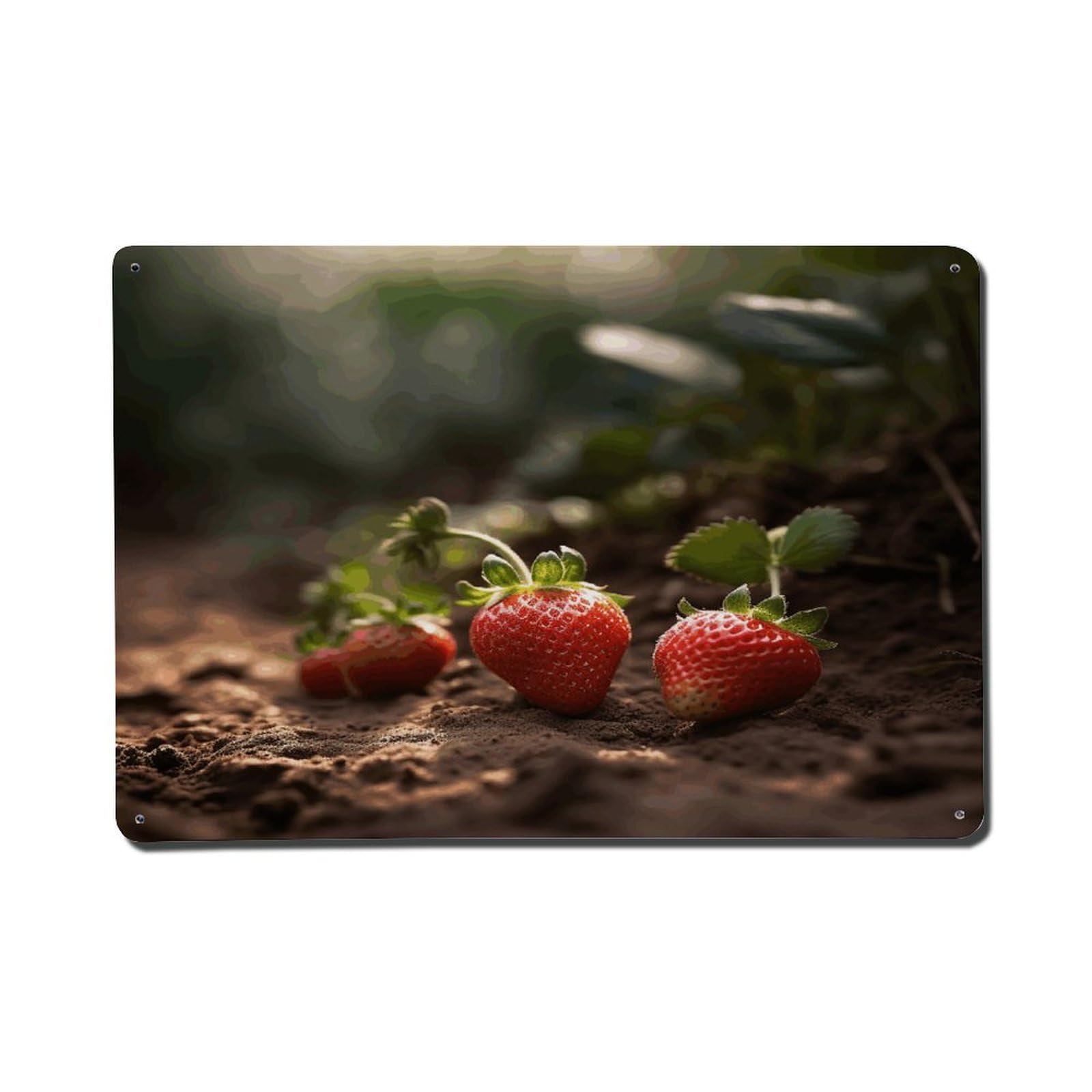 Adfgyerh Style Strawberries In The Soil Metal Signs Funny, Aluminum Tin Sign Indoor Outdoor Decor, Vintage Signs For Home Office Kitchen Bar Cafe Garden Farmhouse Wall Decor