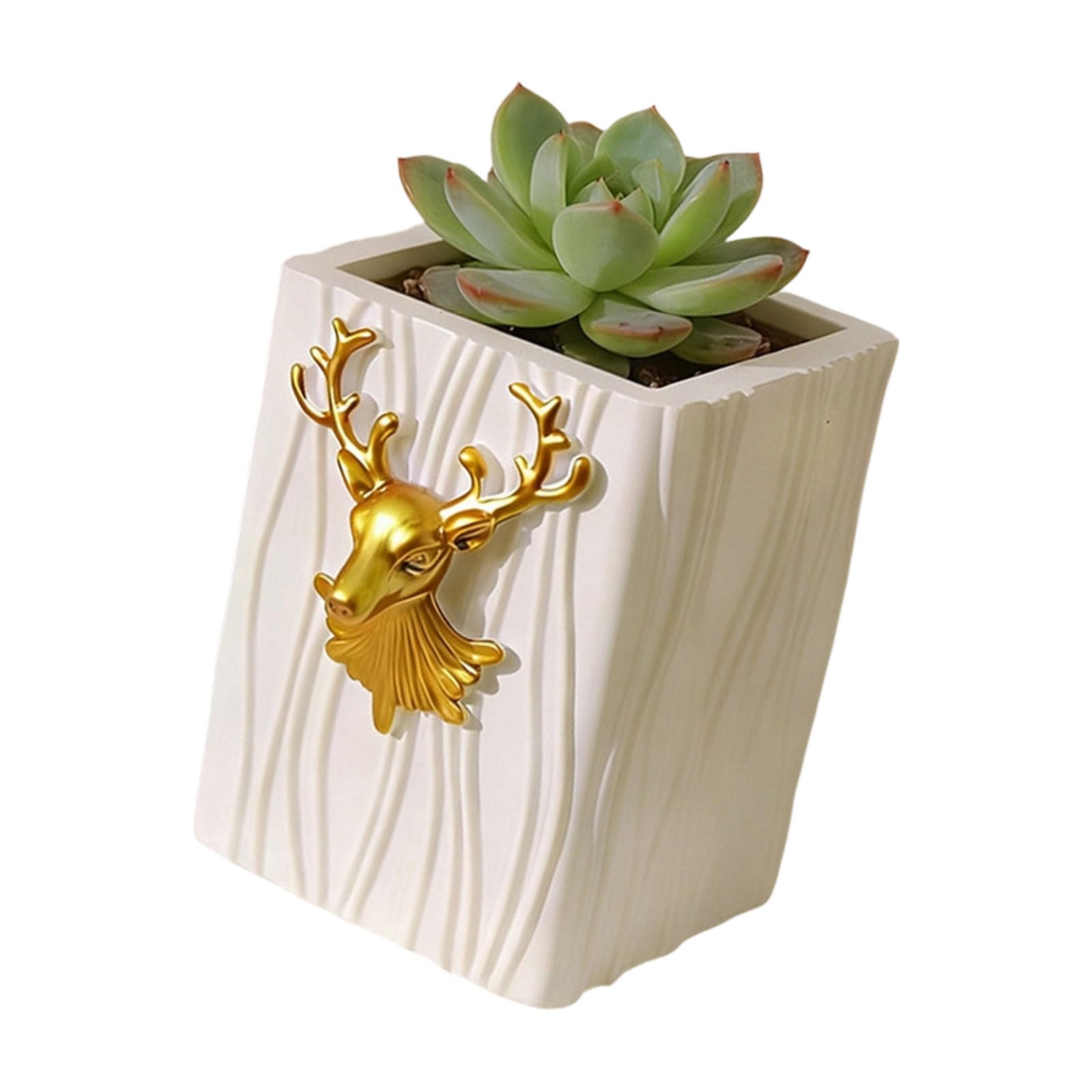 LUCKGONI Deer Shape Succulents Planter Lovely Flowers Pots Container Decorative Ornaments Figurines Home Table Decoration