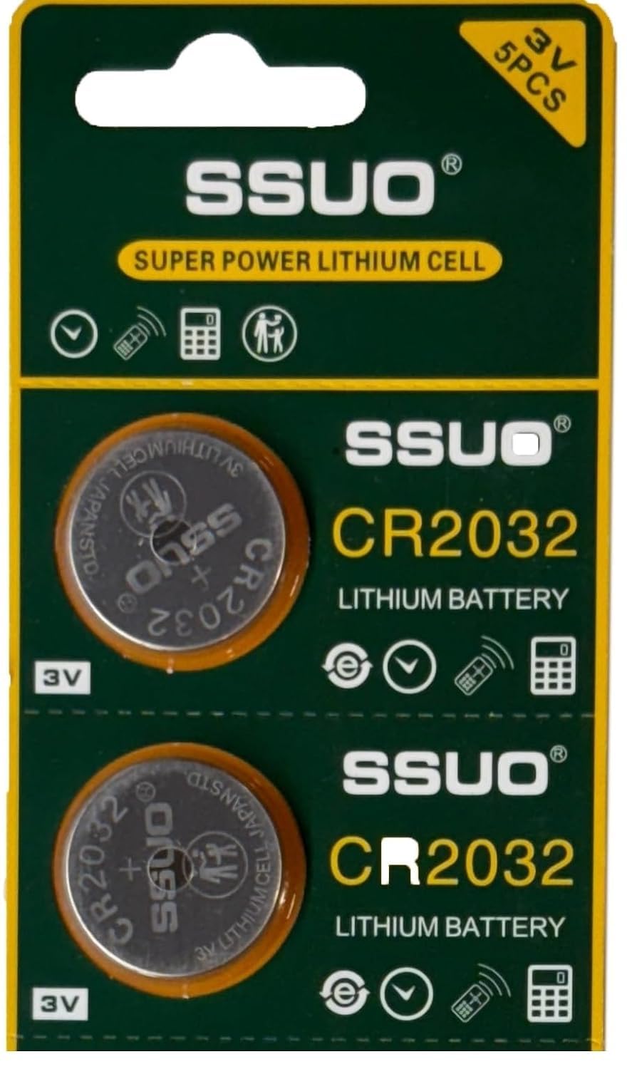 CR2032 3V Batteries Pack of 2 Best USE for Car Key Remotes (Key Fobs), Wristwatches, Medical Devices, Fitness Devices, CMOS Battery, Computer Motherboards (CMOS Battery), Toys & Games, Calculators-image-26