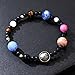 MENGLINA Women Stone Bead Charm Bracelet Universe Galaxy the Eight Planets Nine Planets in the Solar System Guardian Star Bracelets