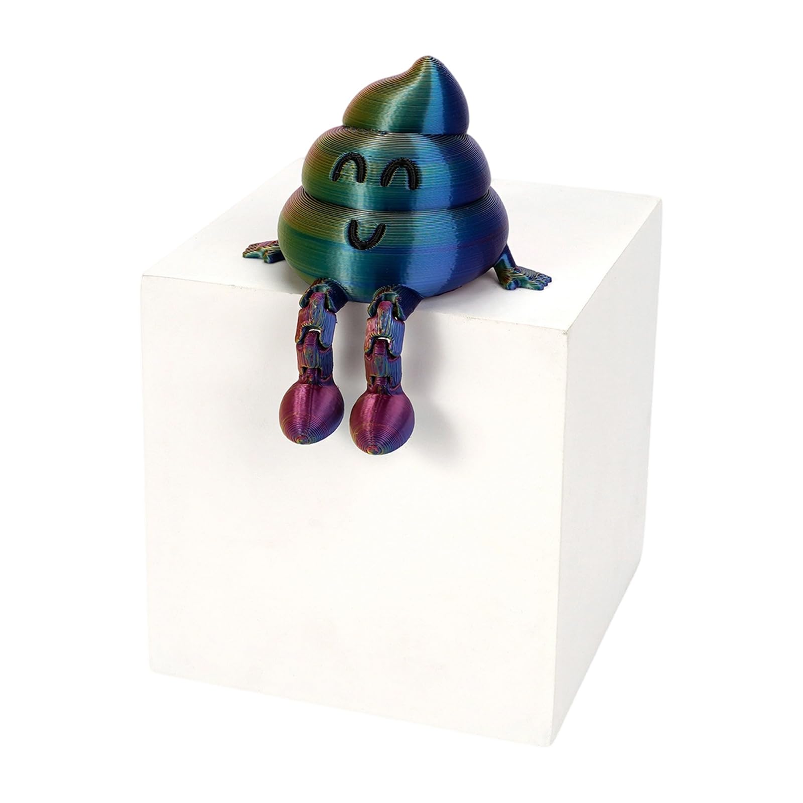XuQiZZpp Colorful Miniature Model Sitting Figurine Heart Shaped for Desk Decoration Using 3D Printing Desk Ornament