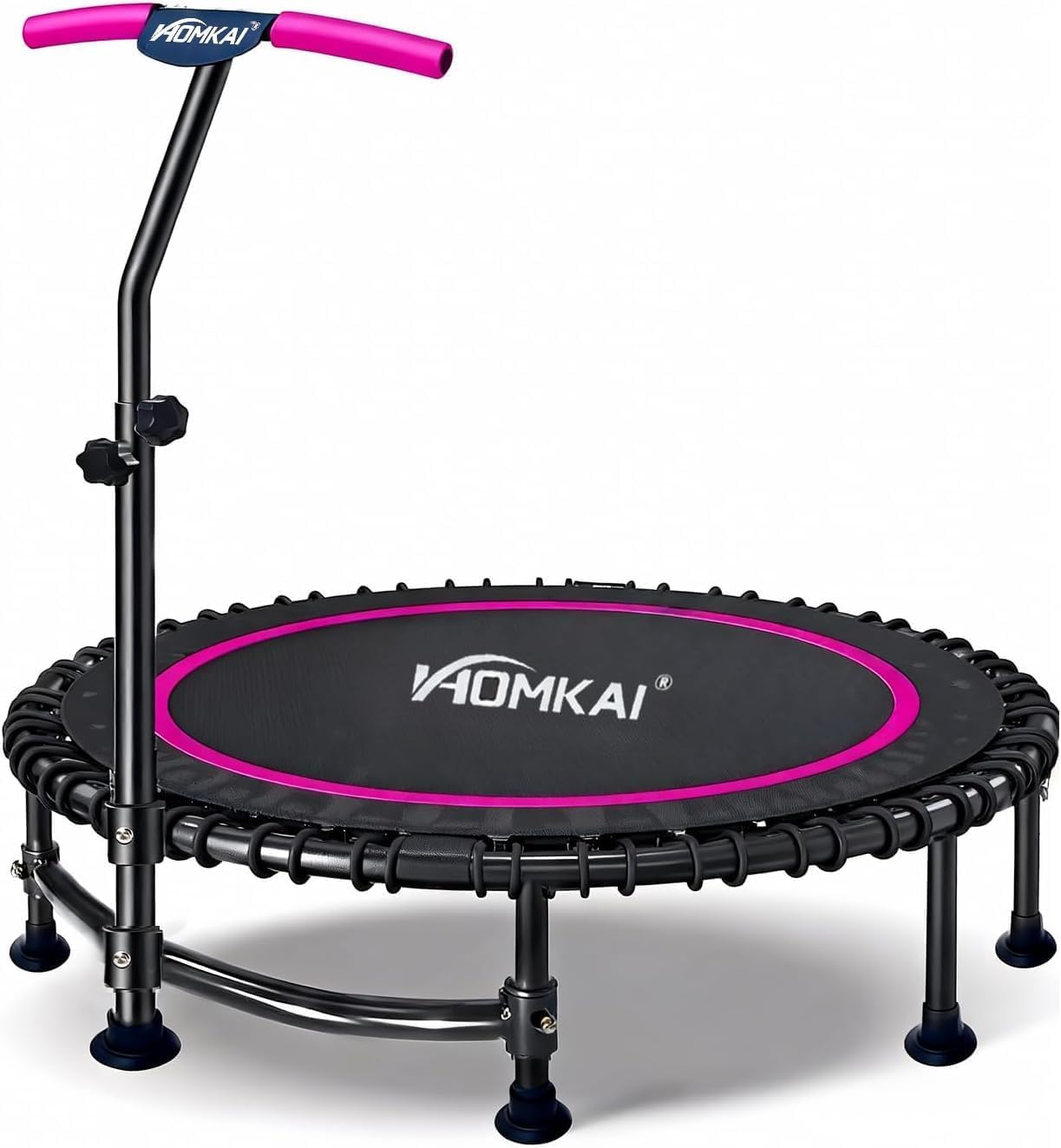 HOMKAI 40" Mini Rebounder Trampoline Foldable Pink-40inch