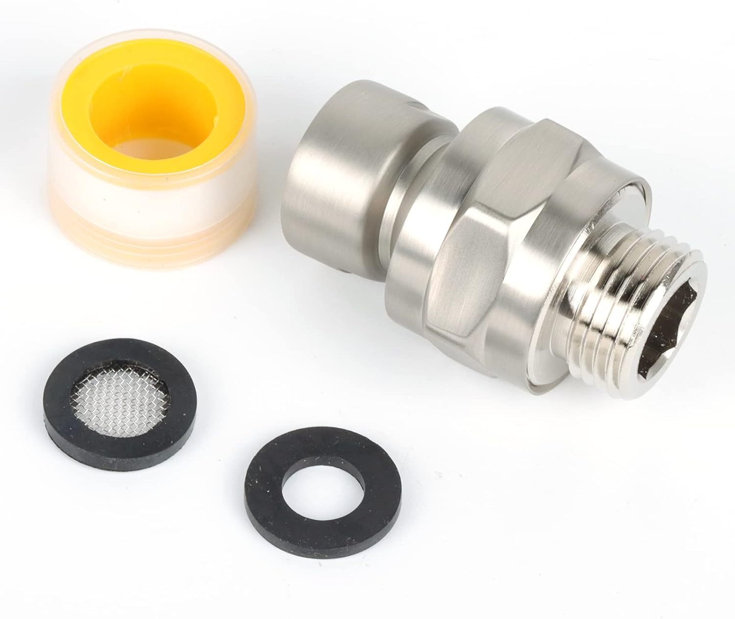 Shower Head Swivel Ball Adapter, Solid Brass Shower Connector Ball