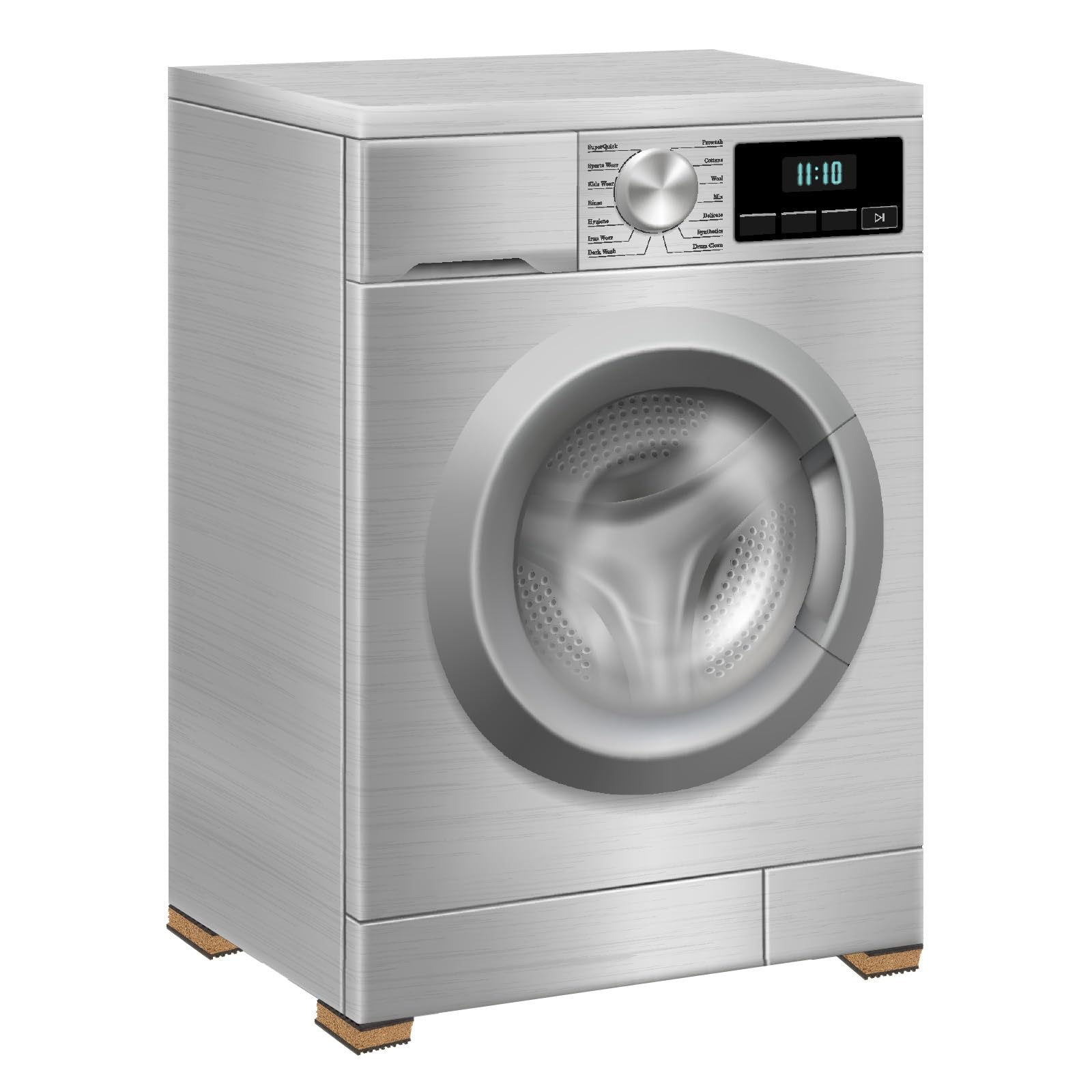 QUARKZMAN 12pz Tappetini Gomma Antivibranti a Righe 3" Lunghezza x 7/8" Spessore, Tappetini Antivibranti Quadrati Strato Centrale Sughero Hvac Compressore Aria Lavatrice