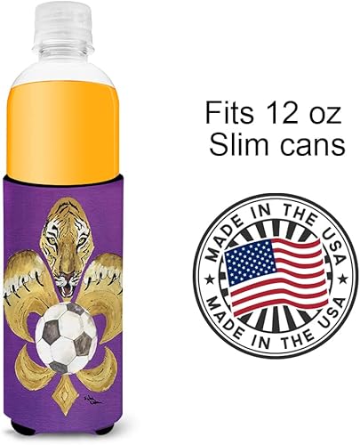 Vista 192 de Caroline's Treasures 8137LITERK Mardi Gras Fleur de lis Nation Botella de vino Hugger Botella Enfriador de Frigorífico Funda Abrazador Lavable a