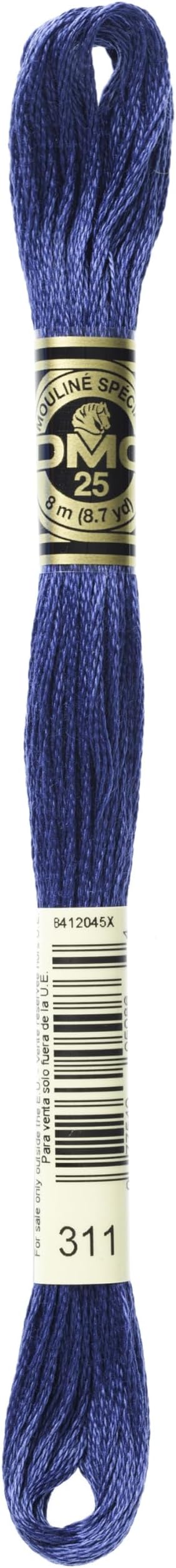 DMC Thread 6-Strand Embroidery Cotton 8.7 Yards Medium Navy Blue 117-311 (12-Pack)