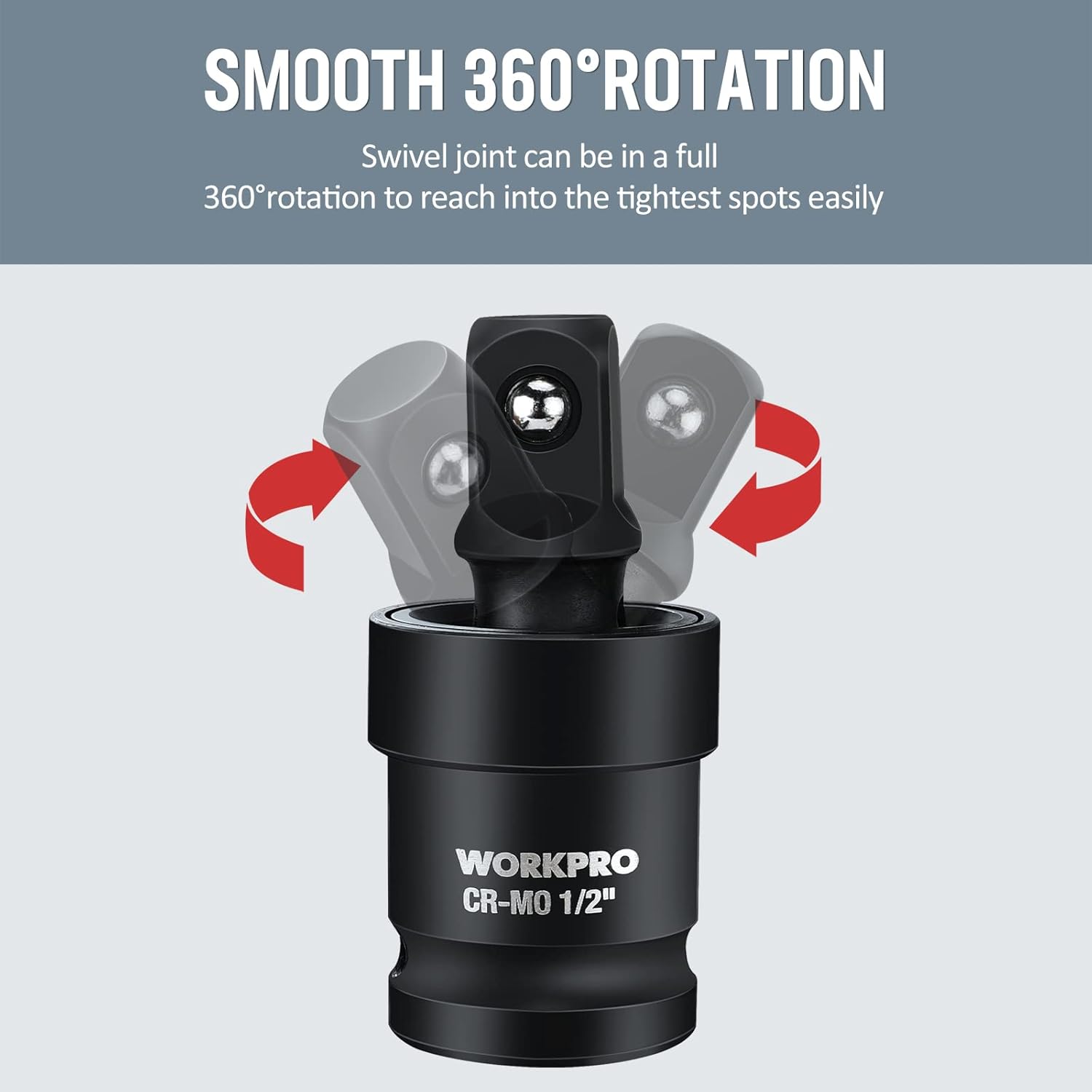 WORKPRO Impact Universal Joint Set and 1/2-Inch Drive Impact Extension Bar Sets